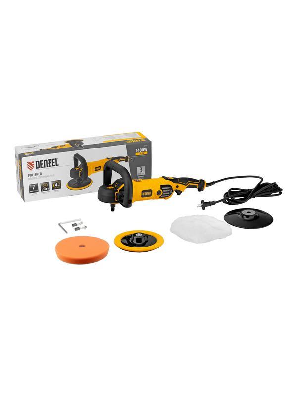Машина полировальная Denzel 27701 CP-180, 180 мм, 0-3000 об/мин / 1400 Вт.