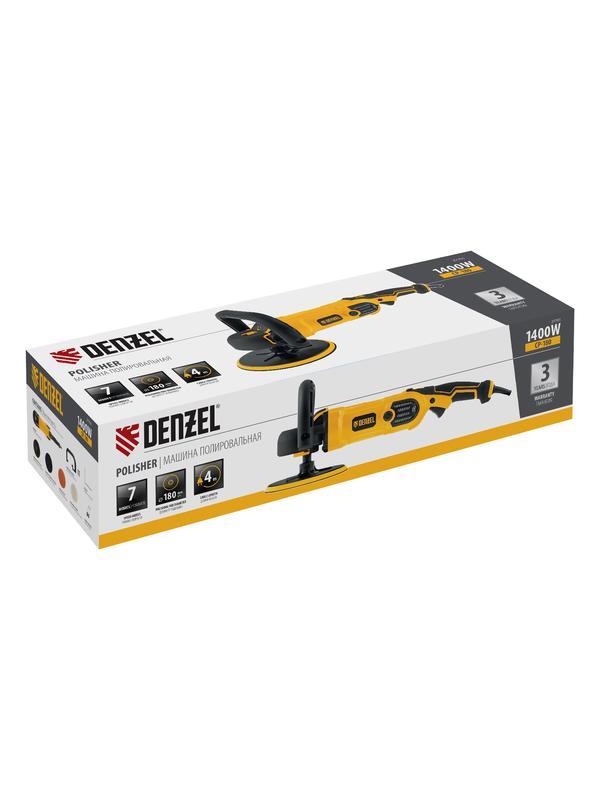 Машина полировальная Denzel 27701 CP-180, 180 мм, 0-3000 об/мин / 1400 Вт.