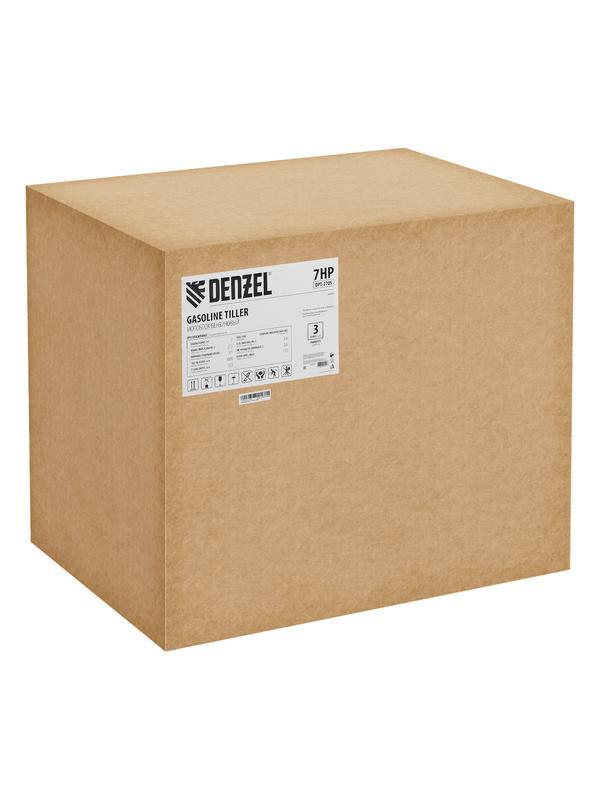 Мотоблок DPT-270S, 7 л.с., ремен.сцеп, фрез 3х4, ШОМ, передачи 2В/1Н Denzel