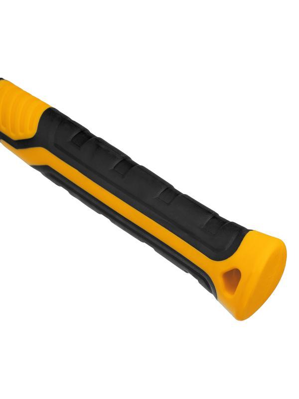 Киянка резиновая, 450 г, черно-белая, фибергласовая рукоятка c TPR покрытием Denzel