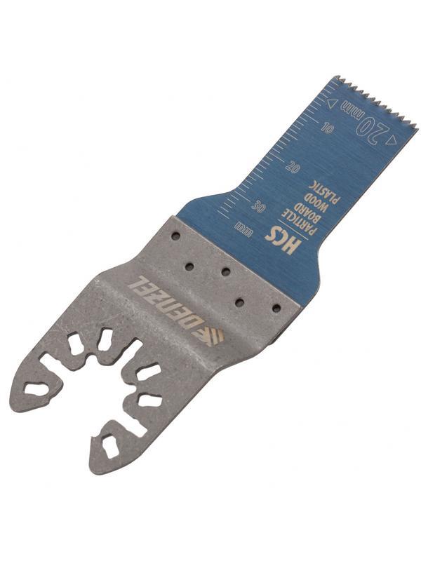 Насадка для МФИ режущая пазовая прямая, HCS, по дереву, 20 х 1.4 мм, мелкий зуб Denzel