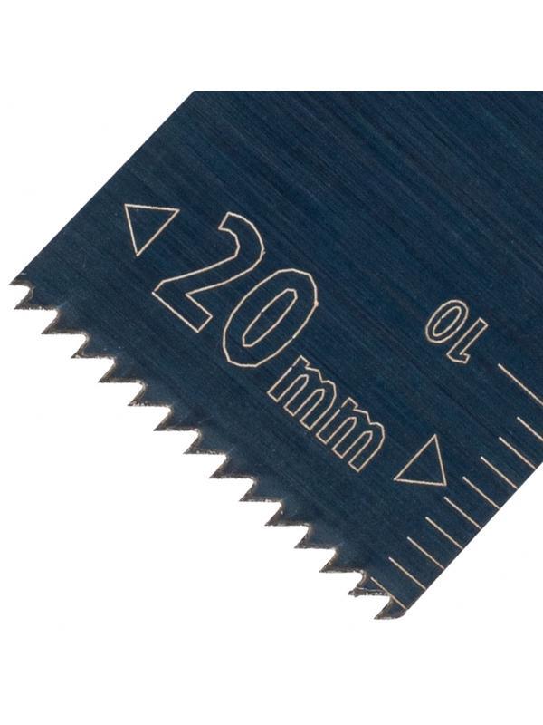 Насадка для МФИ режущая пазовая прямая, HCS, по дереву, 20 х 1.4 мм, мелкий зуб Denzel