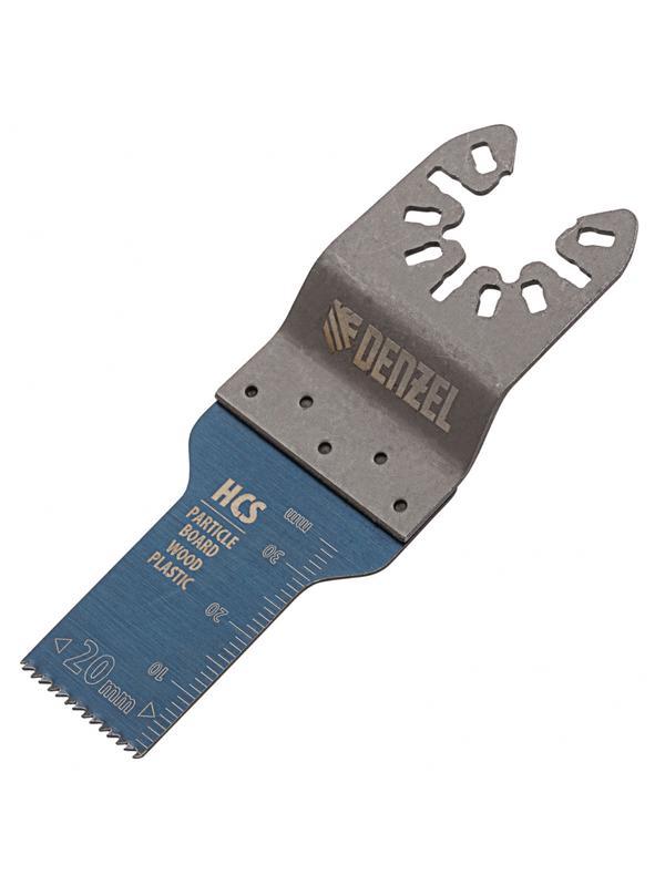 Насадка для МФИ режущая пазовая прямая, HCS, по дереву, 20 х 1.4 мм, мелкий зуб Denzel
