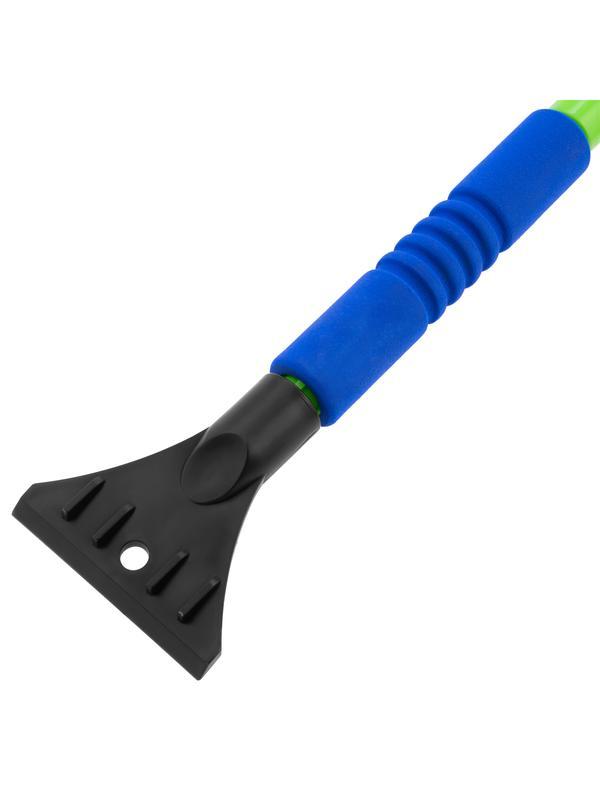 Щетка-сметка для снега со скребком, мягкая рукоятка, 425 мм Сибртех