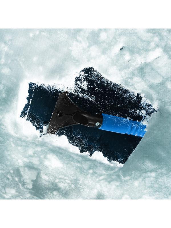 Щетка-сметка для снега со скребком, мягкая рукоятка, 425 мм Сибртех