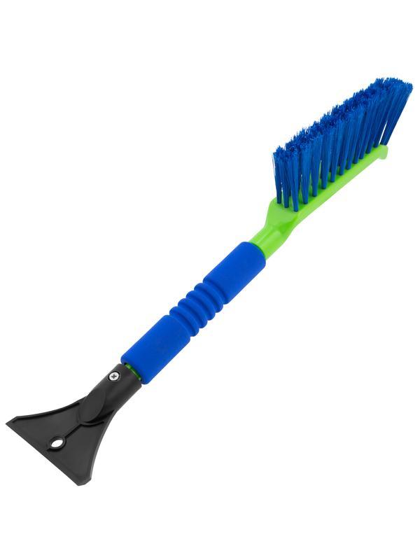 Щетка-сметка для снега со скребком, мягкая рукоятка, 425 мм Сибртех