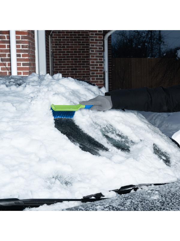 Щетка-сметка для снега со скребком, мягкая рукоятка, 425 мм Сибртех