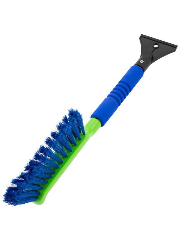 Щетка-сметка для снега со скребком, мягкая рукоятка, 425 мм Сибртех