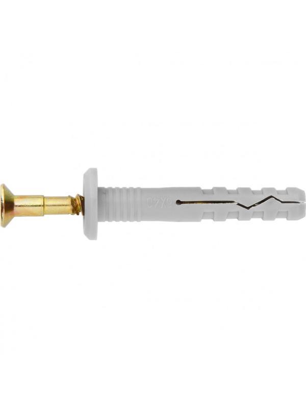 Дюбель-гвоздь полипропиленовый грибовидный бортик 6 x 60 мм, 200 шт Сибртех