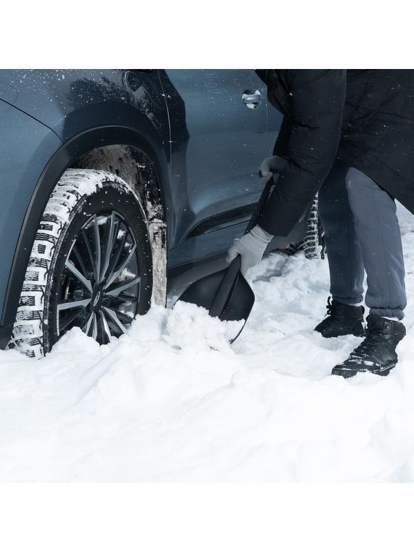 Лопата автомобильная, 230х290х690мм, сверхпрочный полиамид Denzel