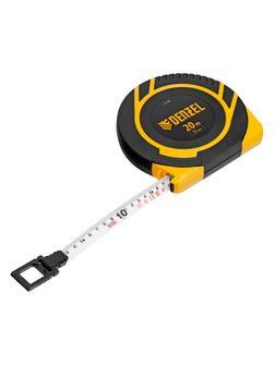 Рулетка геодезическая 20 м х 15 мм, закрытый корпус, фиберглассовая лента Denzel