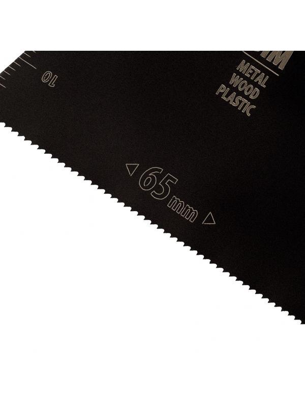 Насадка для МФИ режущая прямая, BiM, по металлу и дереву, 65 x 1.2 мм, мелкий зуб Denzel