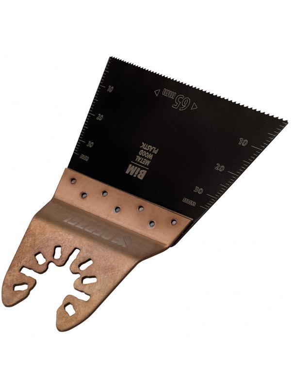 Насадка для МФИ режущая прямая, BiM, по металлу и дереву, 65 x 1.2 мм, мелкий зуб Denzel