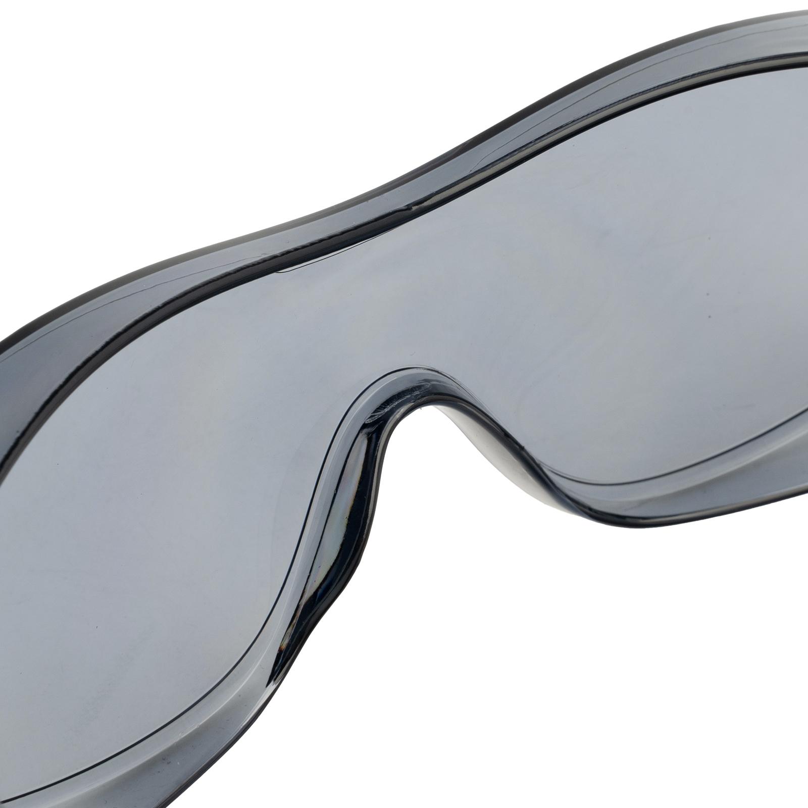 Очки защитные открытые, поликарбонатные, увеличенная дымчатая линза, регулируемые дужки Denzel