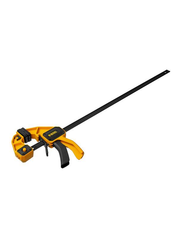 Струбцина F-образная, быстрозажимная, 600 х 80 мм, усиленный нейлоновый корпус Denzel