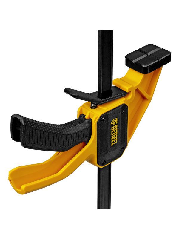 Струбцина F-образная, быстрозажимная, 600 х 80 мм, усиленный нейлоновый корпус Denzel