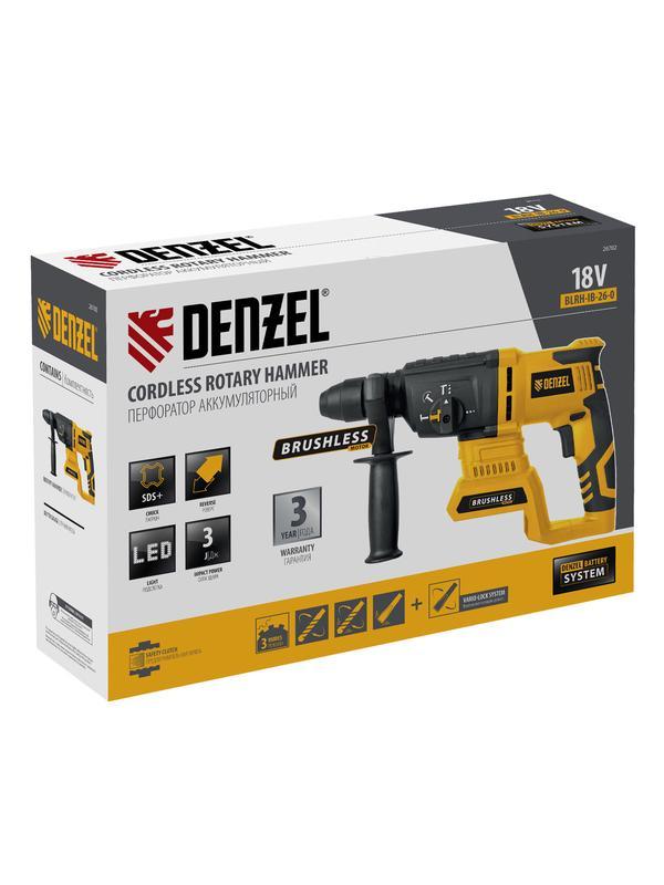 Перфоратор аккумуляторный BLRH-IB-26-0 Li-Ion, 18 В Denzel