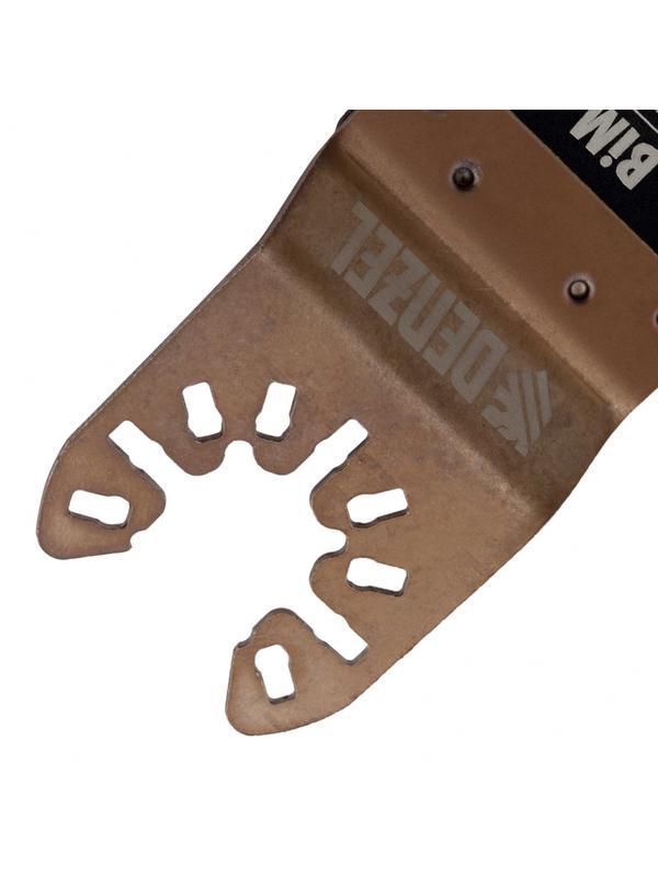 Насадка для МФИ режущая пазовая прямая, BiM, по металлу и дереву, 33 x 1.4 мм, мелкий зуб Denzel