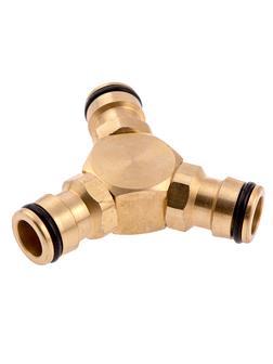 Тройник для разветвления или соединения, штуцерный, латунный Palisad