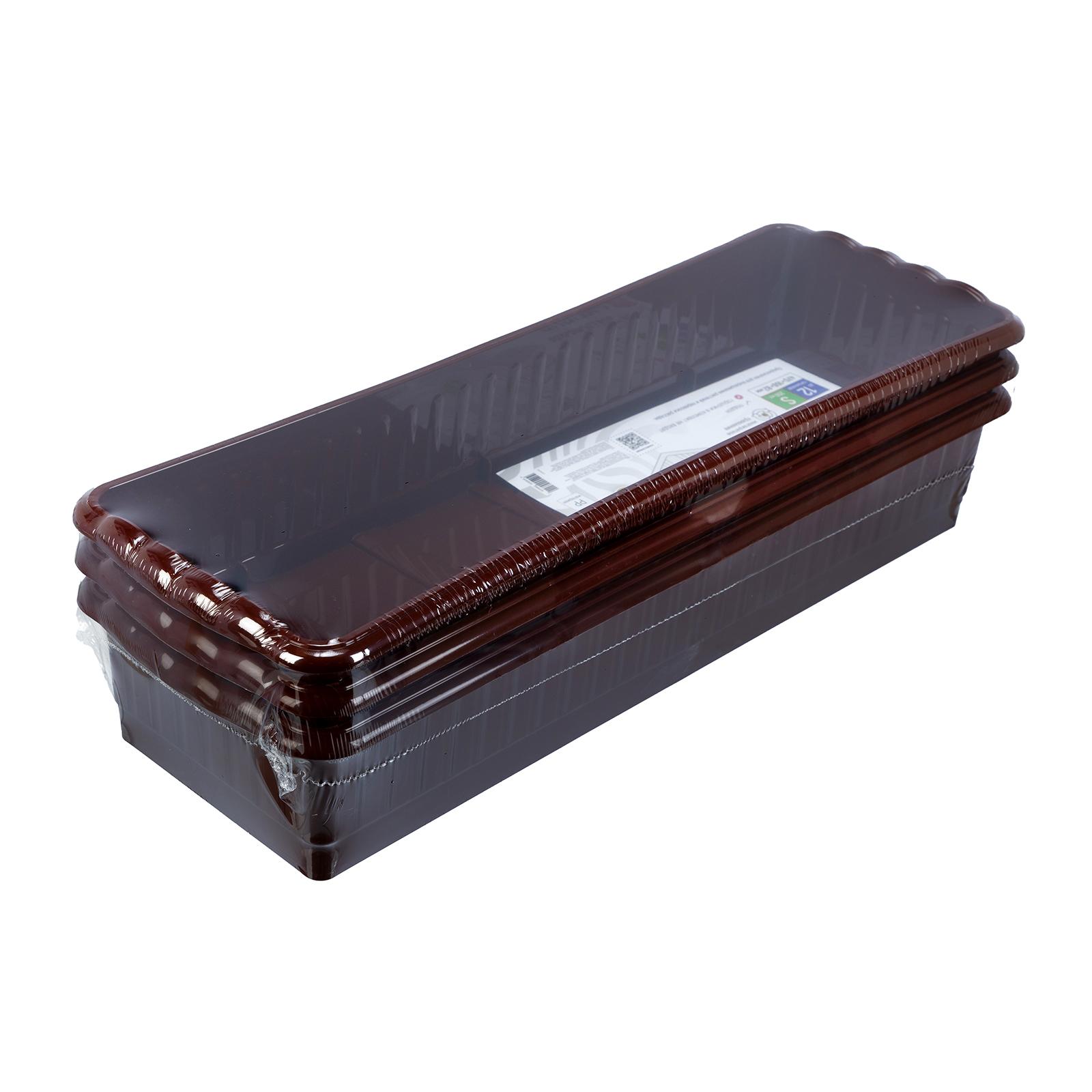 Поддон для рассады 470х166х82 мм, пластиковый, 3 шт, под 12 горшочков 250 мл. Palisad