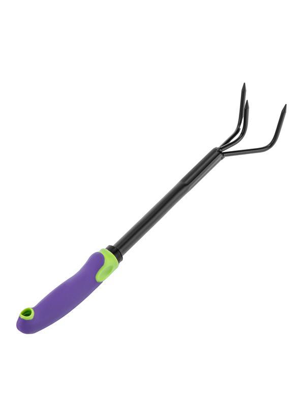 Рыхлитель 3-зубый, 60х400 мм, стальной, обрезиненная эргономичная рукоятка, LSR1 Palisad