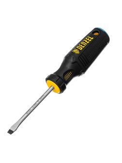 Отвертка, SL5x75 мм, S2, 3к рукоятка Denzel