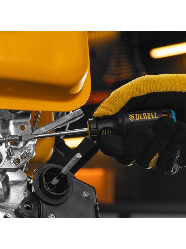 Отвертка, SL5x75 мм, S2, 3к рукоятка Denzel