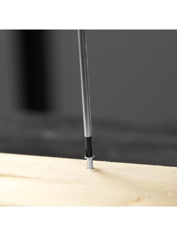 Отвертка, PH0х75 мм, S2, 3к рукоятка Denzel