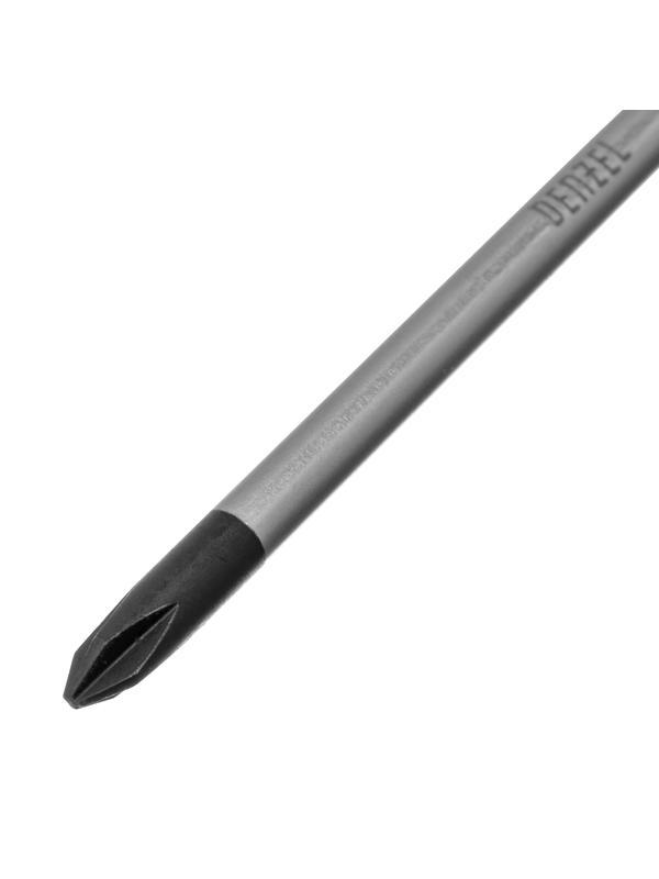 Отвертка, PH0х75 мм, S2, 3к рукоятка Denzel