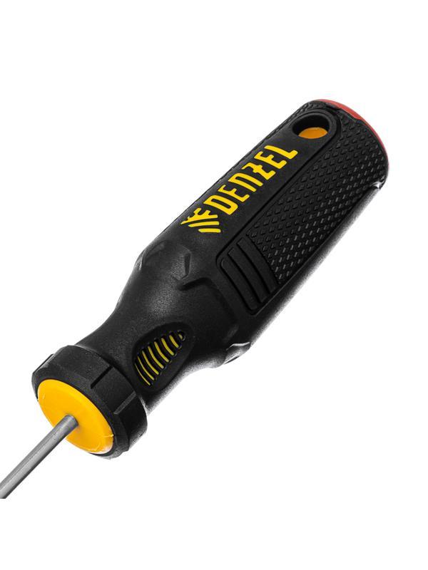 Отвертка, PH0х75 мм, S2, 3к рукоятка Denzel