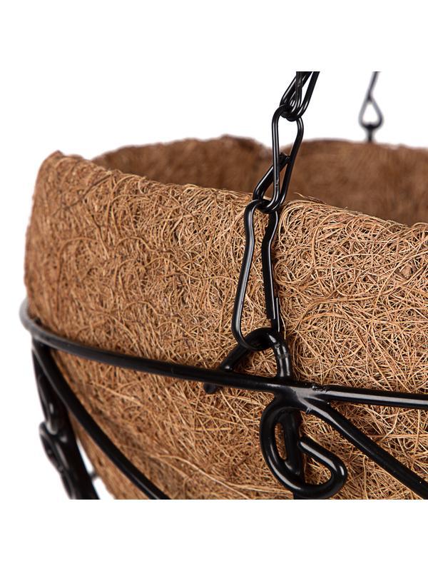 Кашпо подвесное с орнаментом, с кокосовой корзиной, диаметр 30 см Palisad