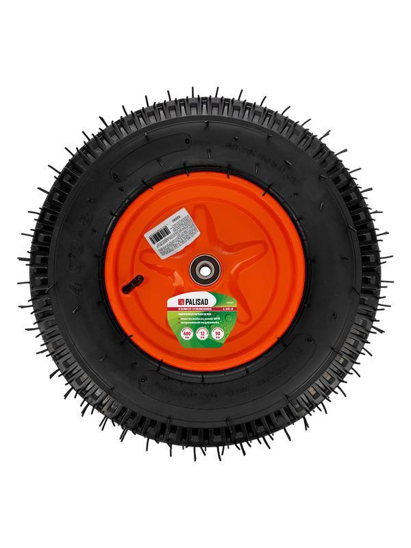 Колесо пневматическое усиленное, шина 8PR, 4.00-8 D400 мм, внутренний диаметр подшипника 12 мм, длина оси 90 мм Palisad