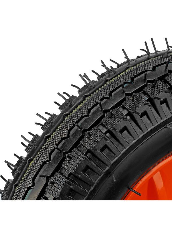 Колесо пневматическое усиленное, шина 8PR, 4.00-8 D400 мм, внутренний диаметр подшипника 12 мм, длина оси 90 мм Palisad