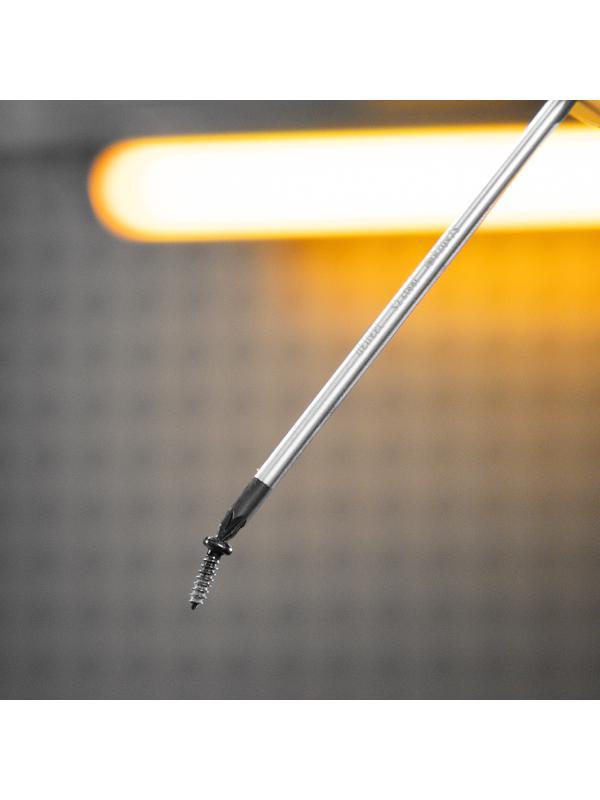 Отвертка, PZ0x75 мм, S2, 3к рукоятка Denzel