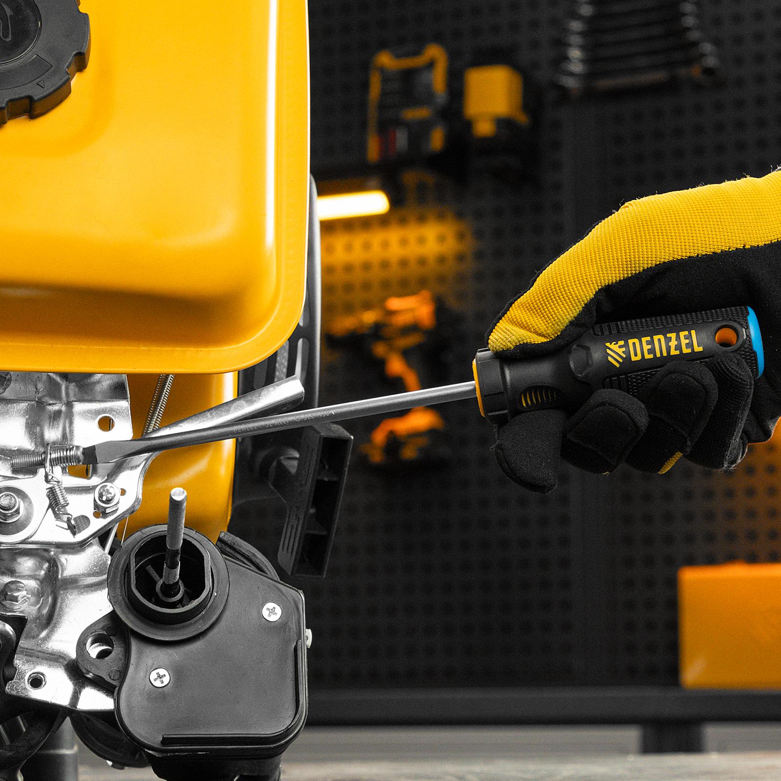 Отвертка, SL6x150 мм, S2, 3к рукоятка Denzel