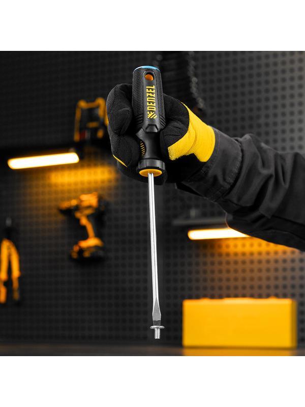 Отвертка, SL6x150 мм, S2, 3к рукоятка Denzel