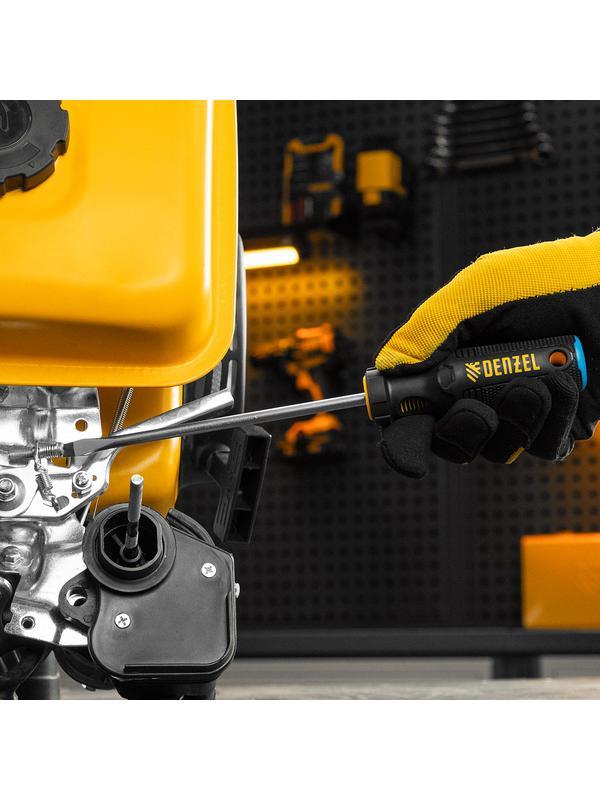 Отвертка, SL6x150 мм, S2, 3к рукоятка Denzel