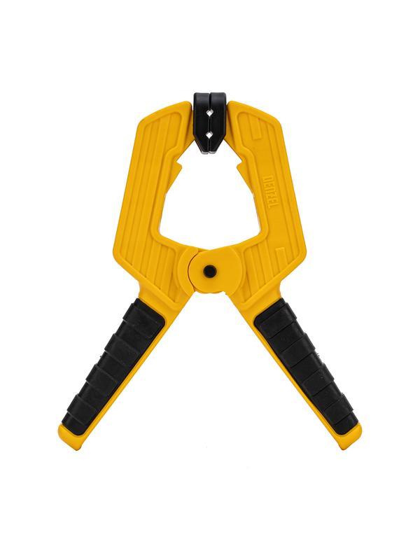Струбцина клещеобразная, усиленная 80 х 60 мм, двухкомпонентные рукоятки Denzel