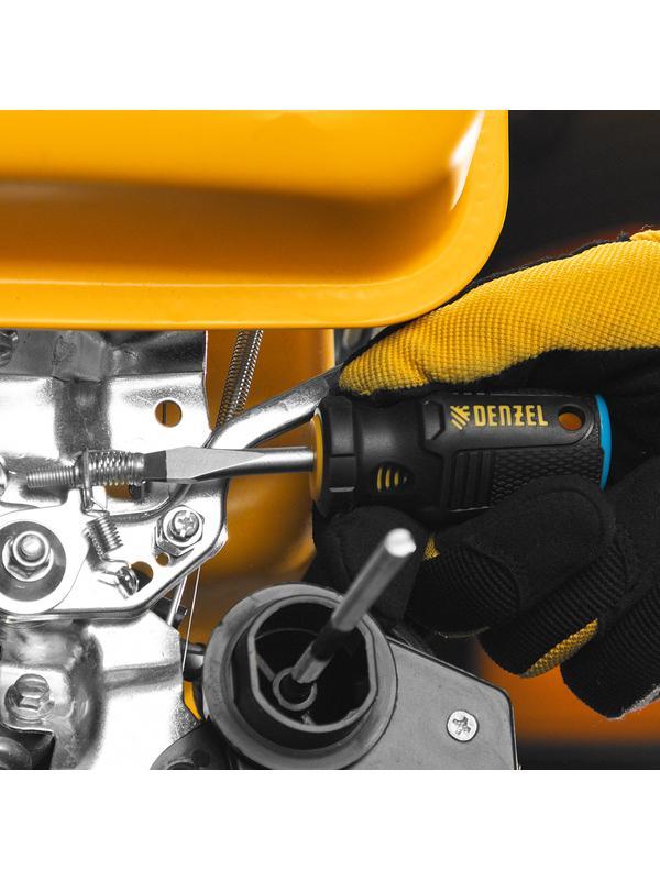 Отвертка, SL6x38 мм, S2, 3к рукоятка Denzel