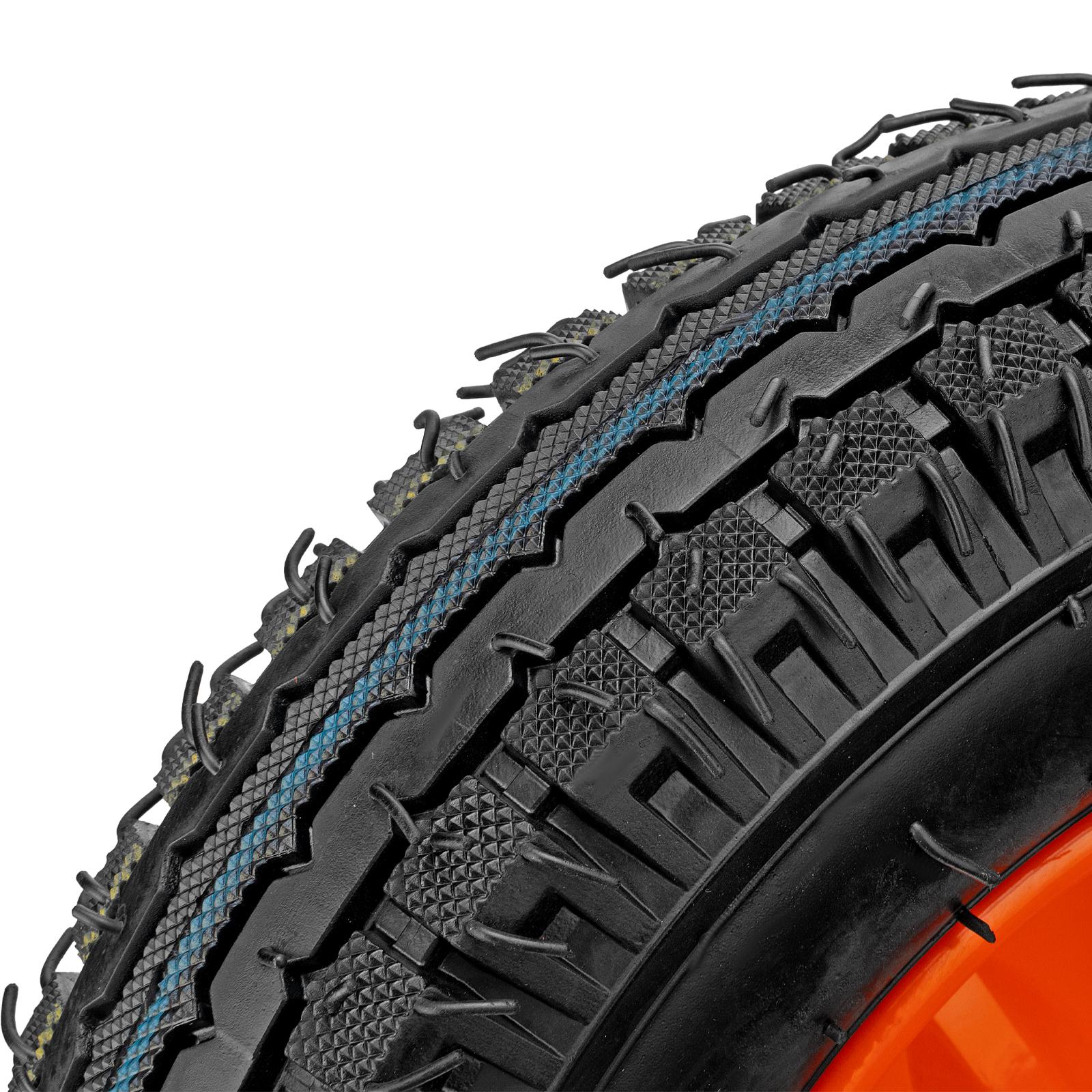 Колесо пневматическое усиленное, шина 8PR, 4.00-8 D400 мм, внутренний диаметр подшипника 20 мм, длина оси 90 мм Palisad