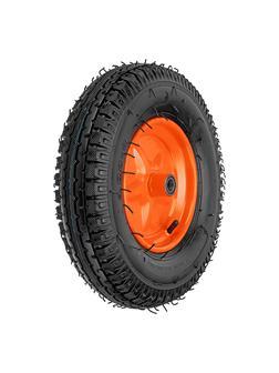 Колесо пневматическое усиленное, шина 8PR, 4.00-8 D400 мм, внутренний диаметр подшипника 20 мм, длина оси 90 мм Palisad