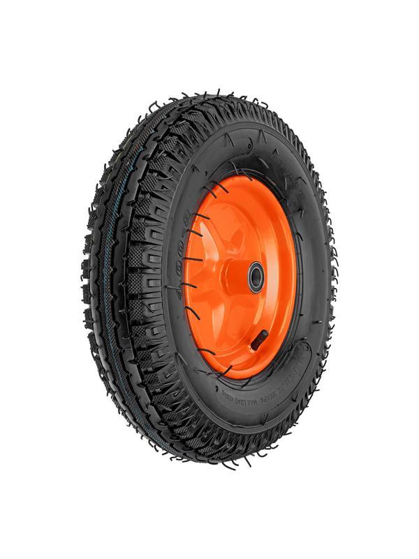 Колесо пневматическое усиленное, шина 8PR, 4.00-8 D400 мм, внутренний диаметр подшипника 20 мм, длина оси 90 мм Palisad