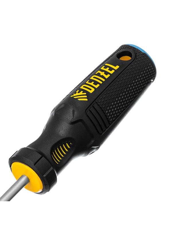Отвертка, SL5x100 мм, S2, 3к рукоятка Denzel
