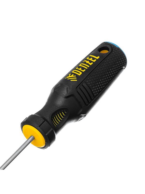 Отвертка, SL3х100 мм, S2, 3к рукоятка Denzel