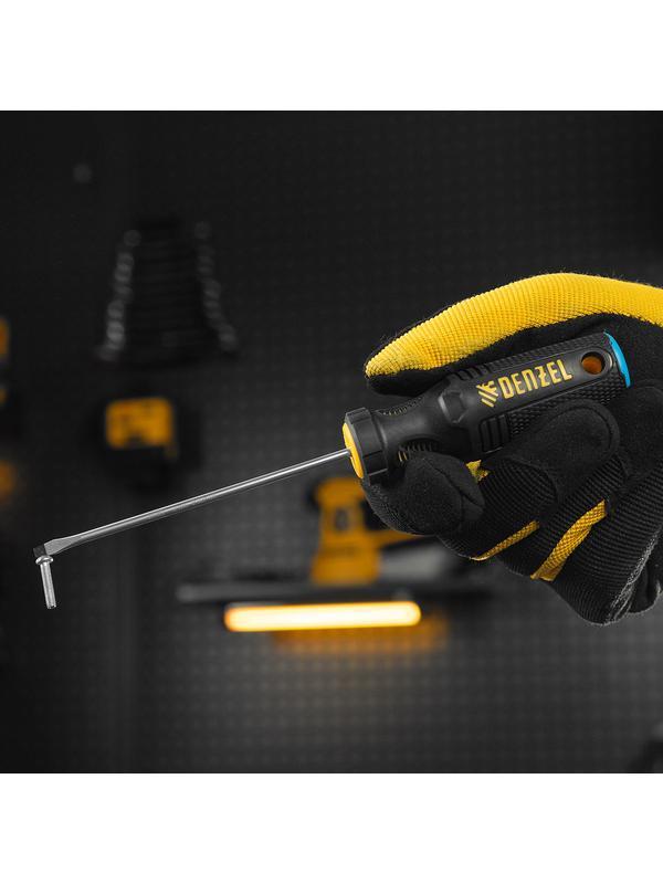 Отвертка, SL3х100 мм, S2, 3к рукоятка Denzel