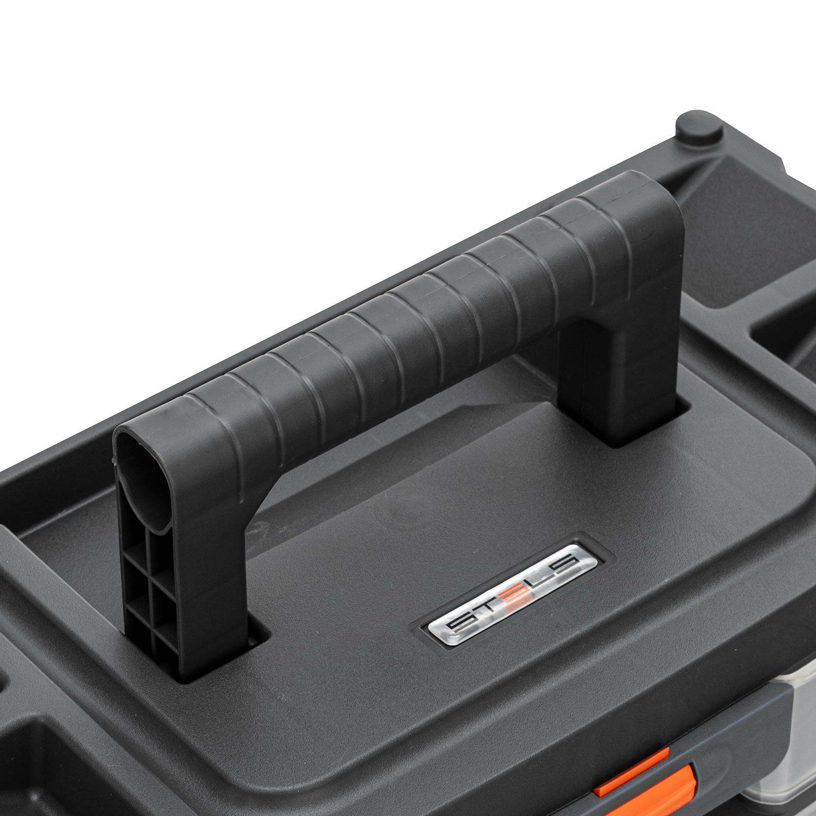 Органайзер для хранения с выдвижными лотками 310х150х260мм, 4 секции, пластик Россия Stels