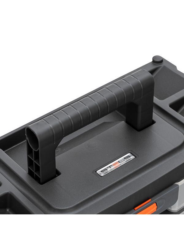 Органайзер для хранения с выдвижными лотками 310х150х260мм, 4 секции, пластик Россия Stels