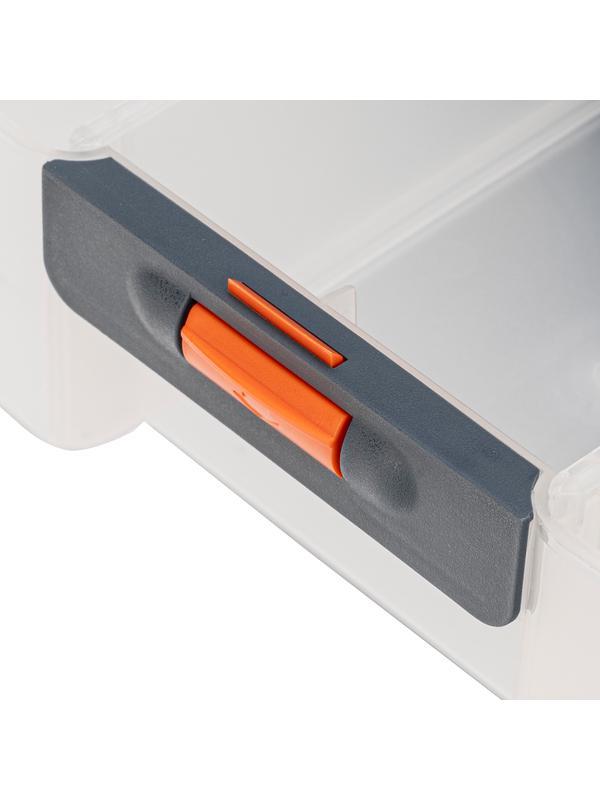 Органайзер для хранения с выдвижными лотками 310х150х260мм, 4 секции, пластик Россия Stels