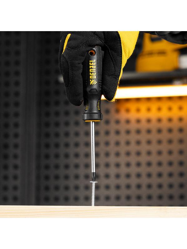Отвертка, PH1х75 мм, S2, 3к рукоятка Denzel