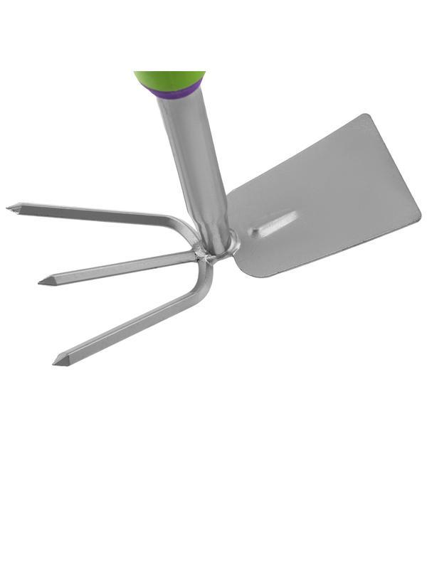 Мотыжка комбинированная 3-зубая, 85 х 190 х 275 мм, стальная, обрез. рукоятка Palisad